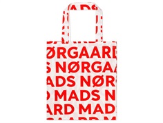 Mads Nørgaard Atoma tote bag with red logo print